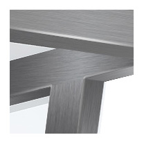 Brushed stainless steel frame