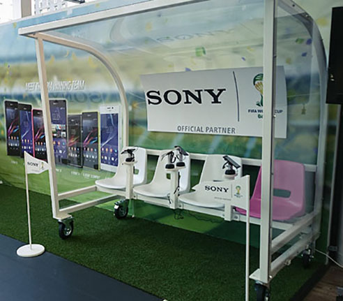Portable dugout for Sony launch