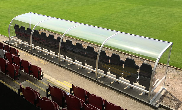 Borehamwood Stadium dugouts - view 3